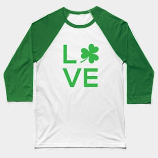 Shamrock Love St. Patrick's Day Baseball T-Shirt